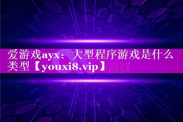 爱游戏ayx：大型程序游戏是什么类型